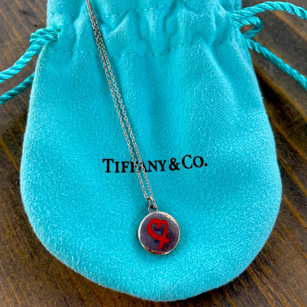 Tiffany & Co Red Enamel Heart Paloma Picasso Necklace